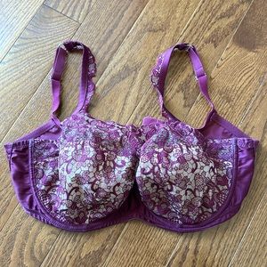 Harlequin Persia 6581 maroon / nude lace bra, UK34G